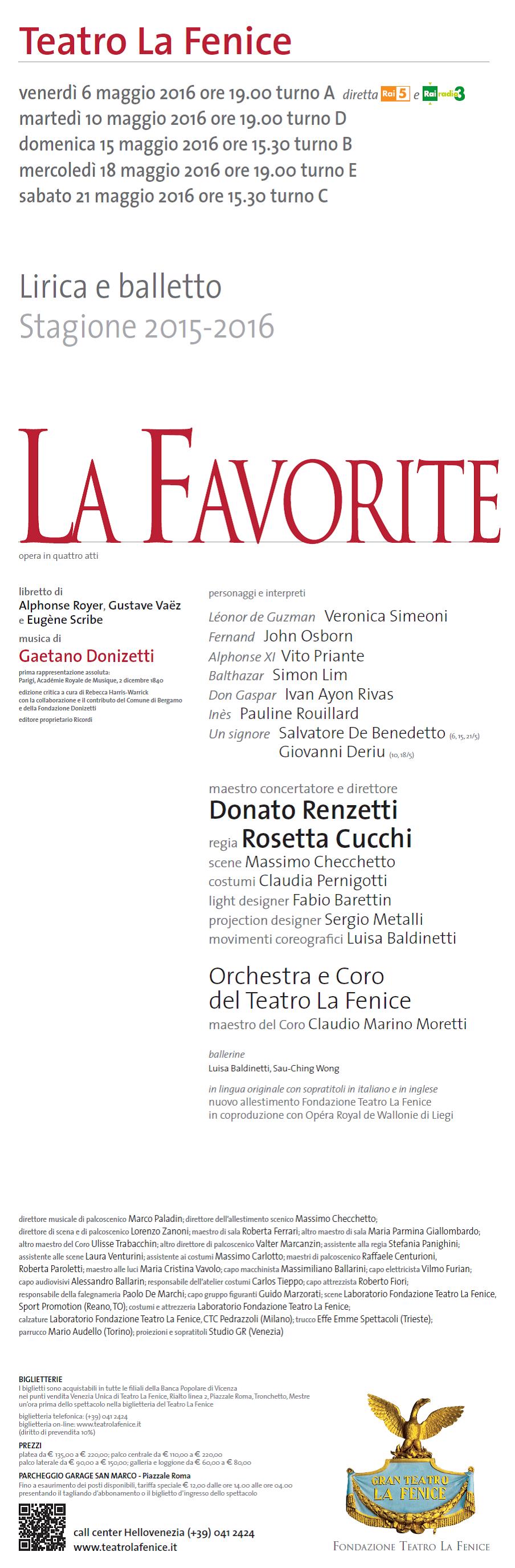 La Favorite Locandina