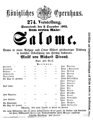 -Salome_by_Richard_Strauss,premiere 9 dicembre 1905 dresda