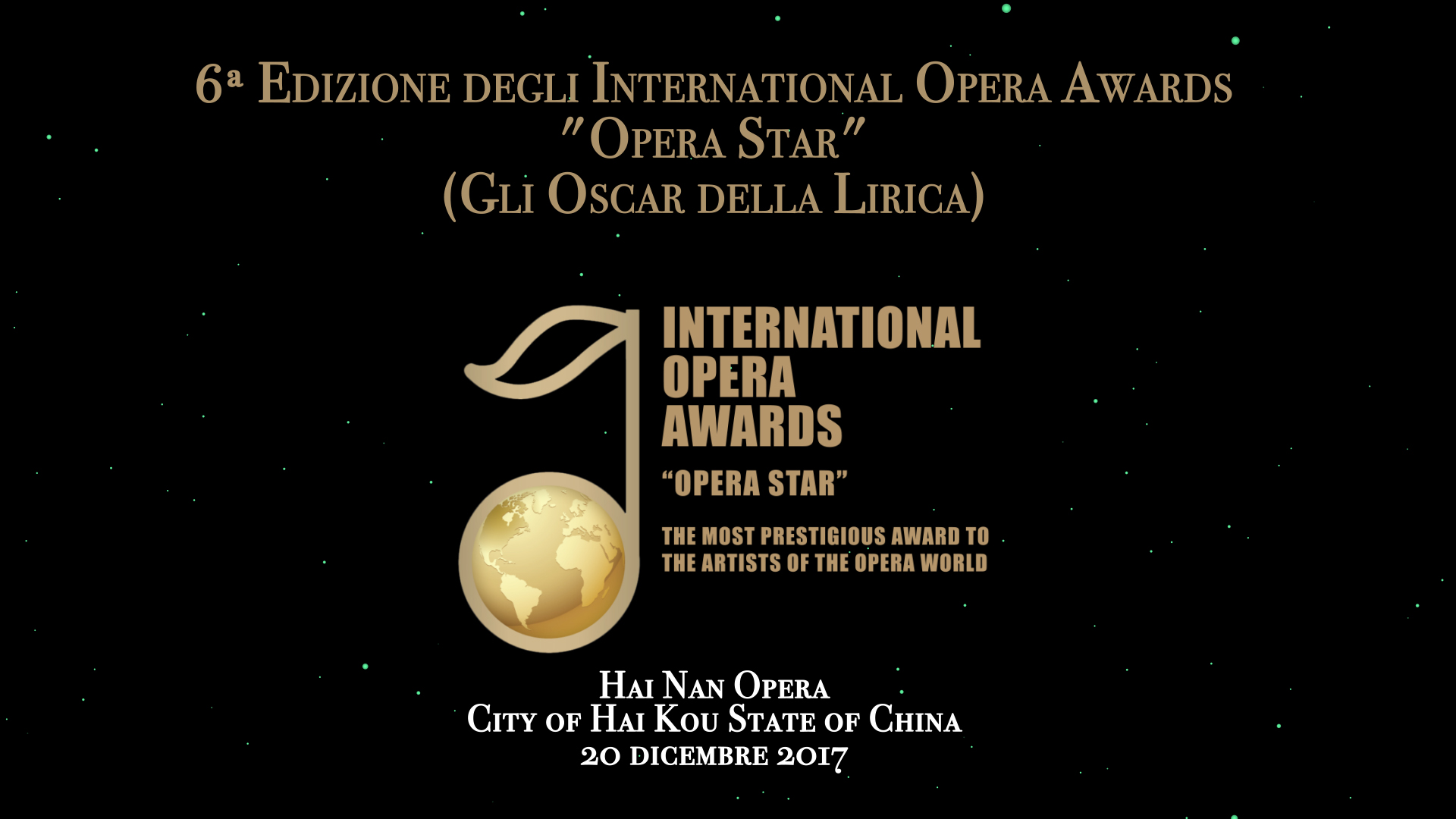 OSCAR DELLA LIRICA AL CORO LIRICO SICILIANO IN CINA